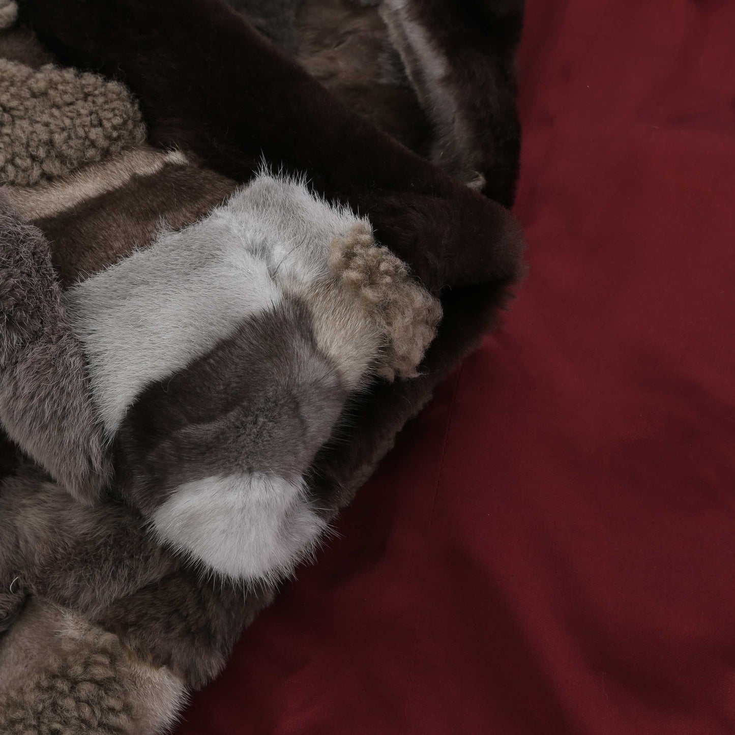 Short Brown Lamb and fur Jacket