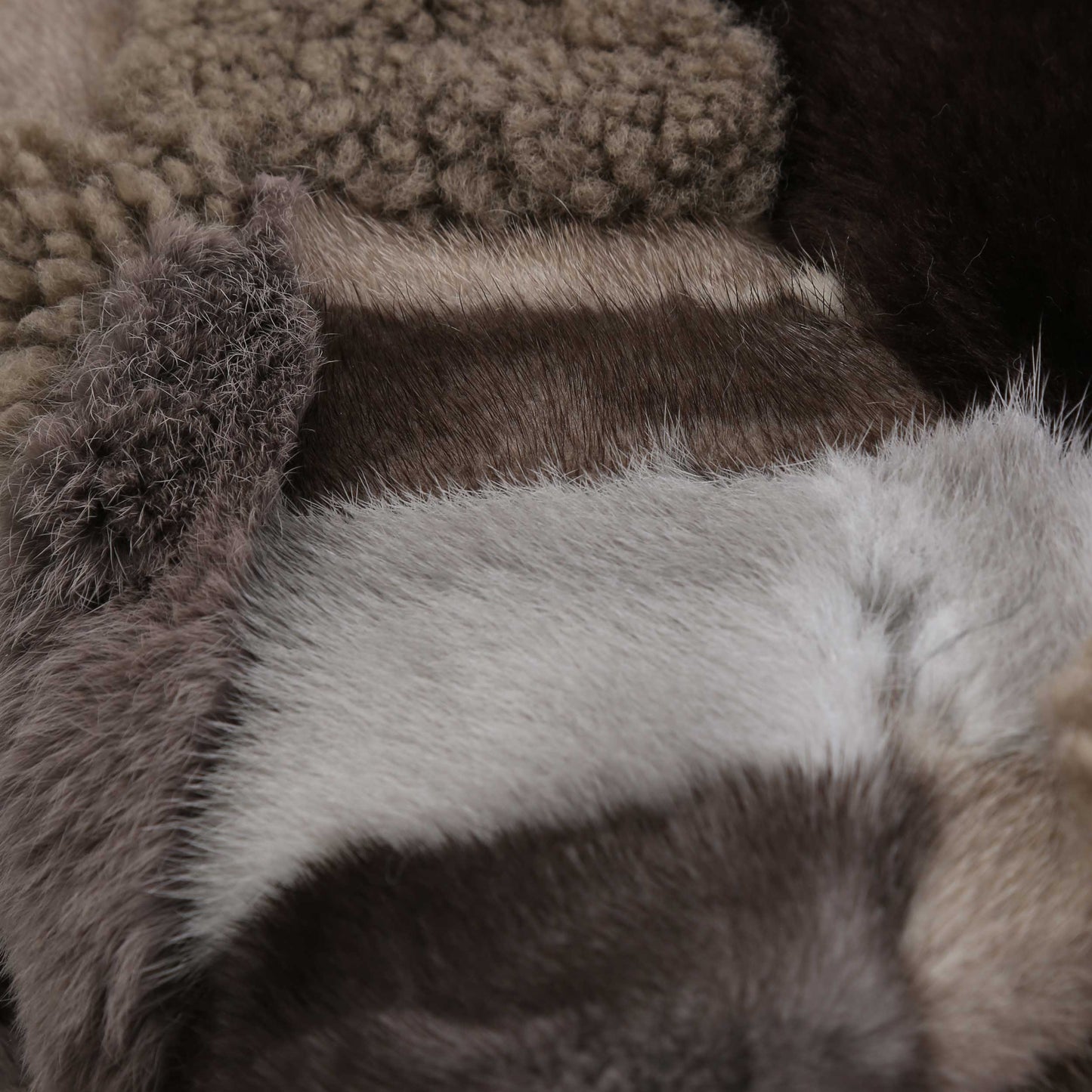 Short Brown Lamb and fur Jacket