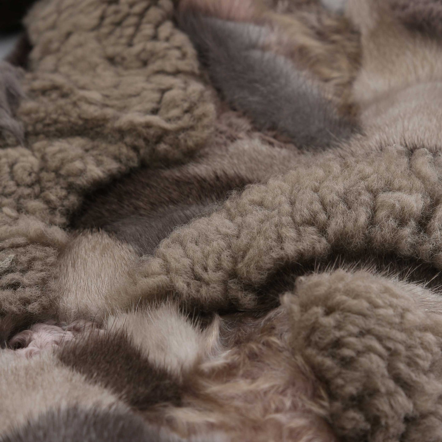 Short Brown Lamb and fur Jacket