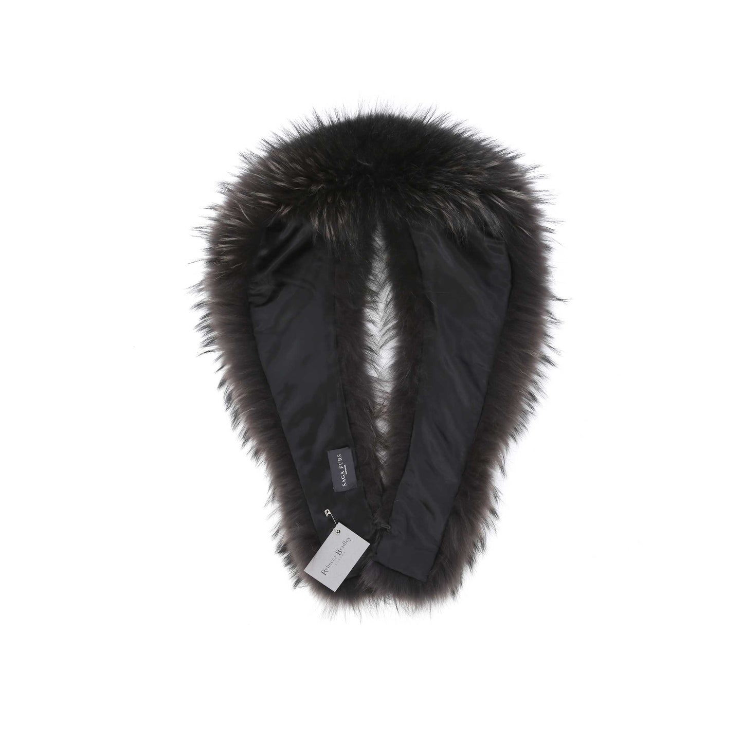 Oversized charcoal raccoon scarf