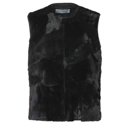 Black Fur combination Gilet