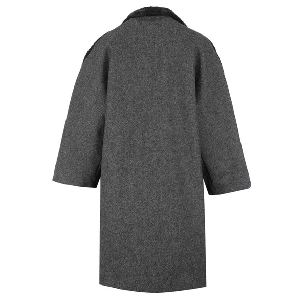 Charcoal lamb and Wool T shirt sleeve coat