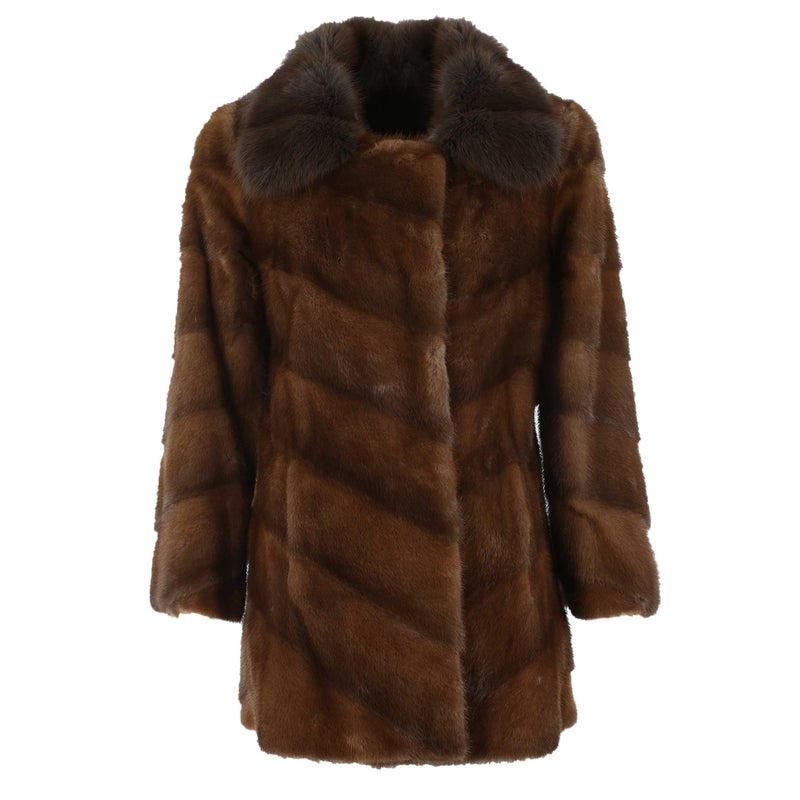 Mink coat with Sable collar