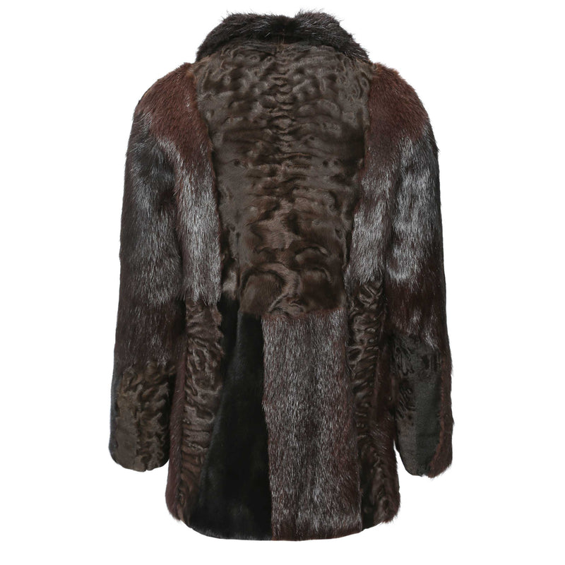 Brown Blends Fur Jacket