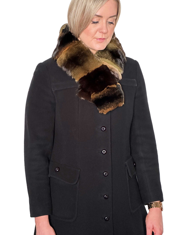 Autumn colours chinchilla scarf