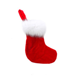 Christmas stocking with fox Fur trim