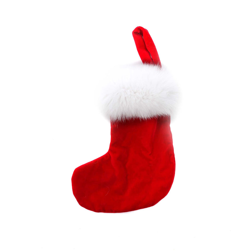 Christmas stocking with fox Fur trim