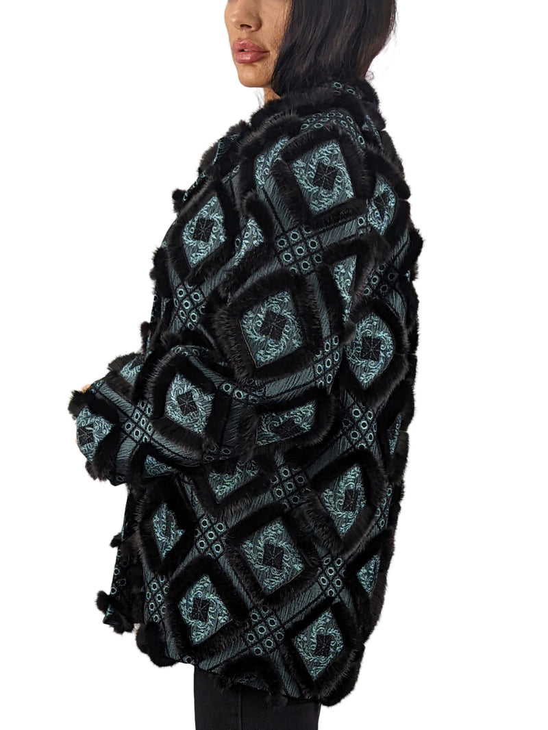 Diamond mink jacket